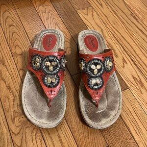 Clarks Beaded Sandals Size 8m